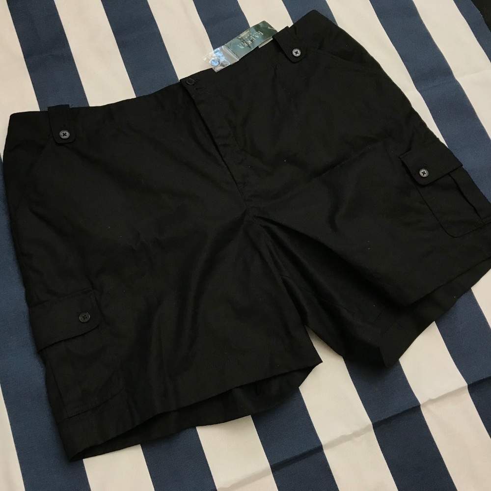 Lauren Ralph Lauren Cargo Shorts Black Plus Size